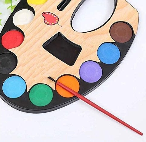 Plastic Artist Palette Kit 12 Colors Large - 237 - Default Title - Odeez | Educational Toys Pakistan 