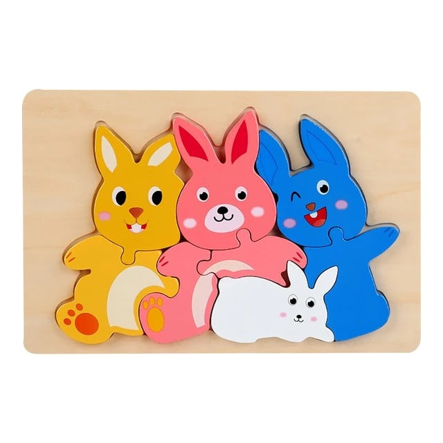 Adorable Animal Family Puzzle Board - Random Characters - Default Title - Odeez | Educational Toys Pakistan 