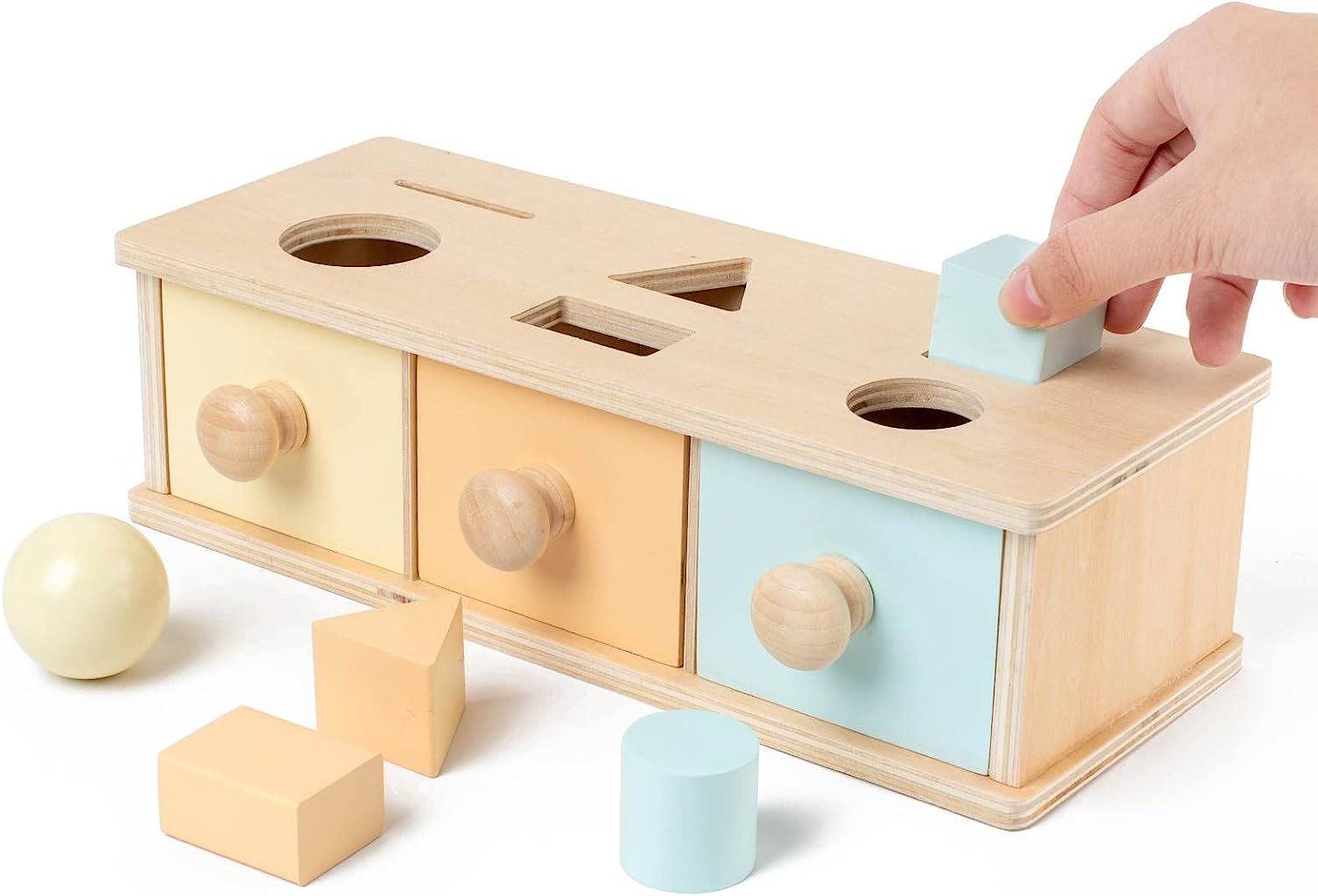 Shape Sorter and Object Permanence Montessori Box - 002 - Default Title - Odeez | Educational Toys Pakistan 
