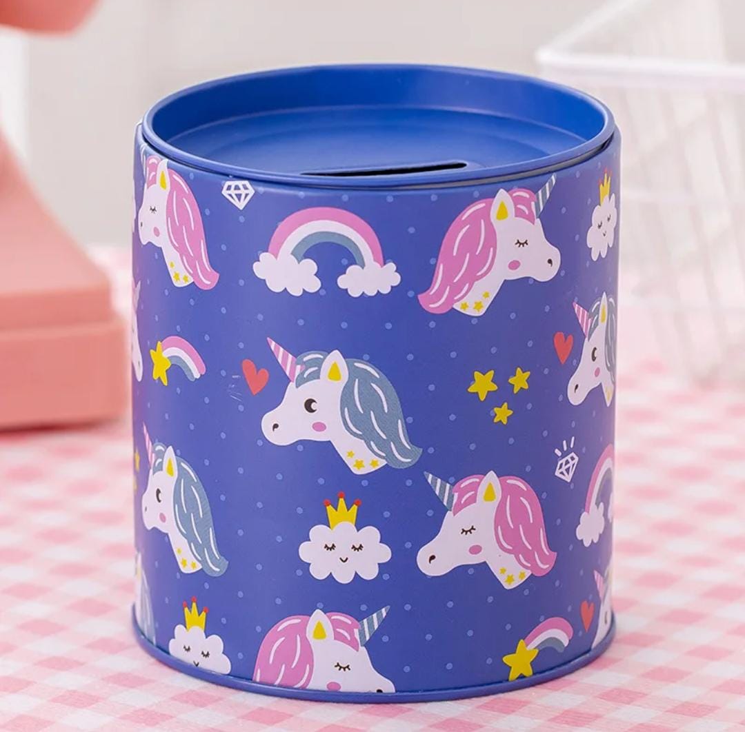 Unicorn Piggy Bank Metal Money Coin Box - 68V - Default Title - Odeez | Educational Toys Pakistan 