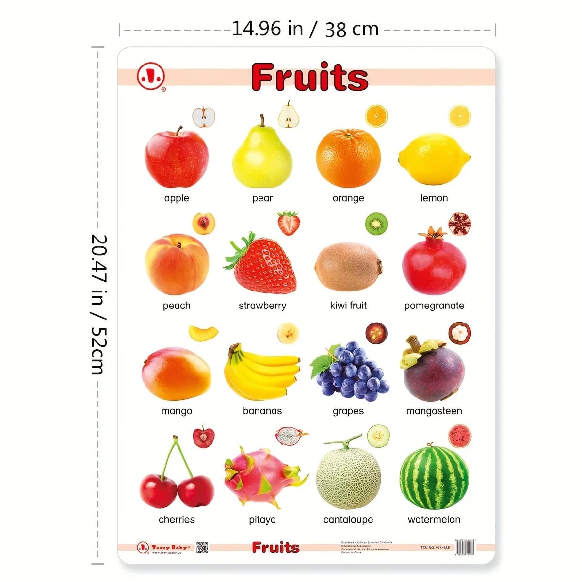 12in1 Object Recognition Education Posters with Erasable Board - Default Title - Odeez | Educational Toys Pakistan 