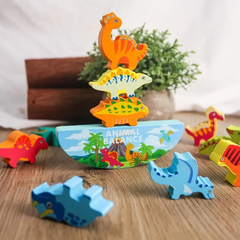 Dinosaur Animal Balance Stacking Blocks - 876 - Default Title - Odeez | Educational Toys Pakistan 