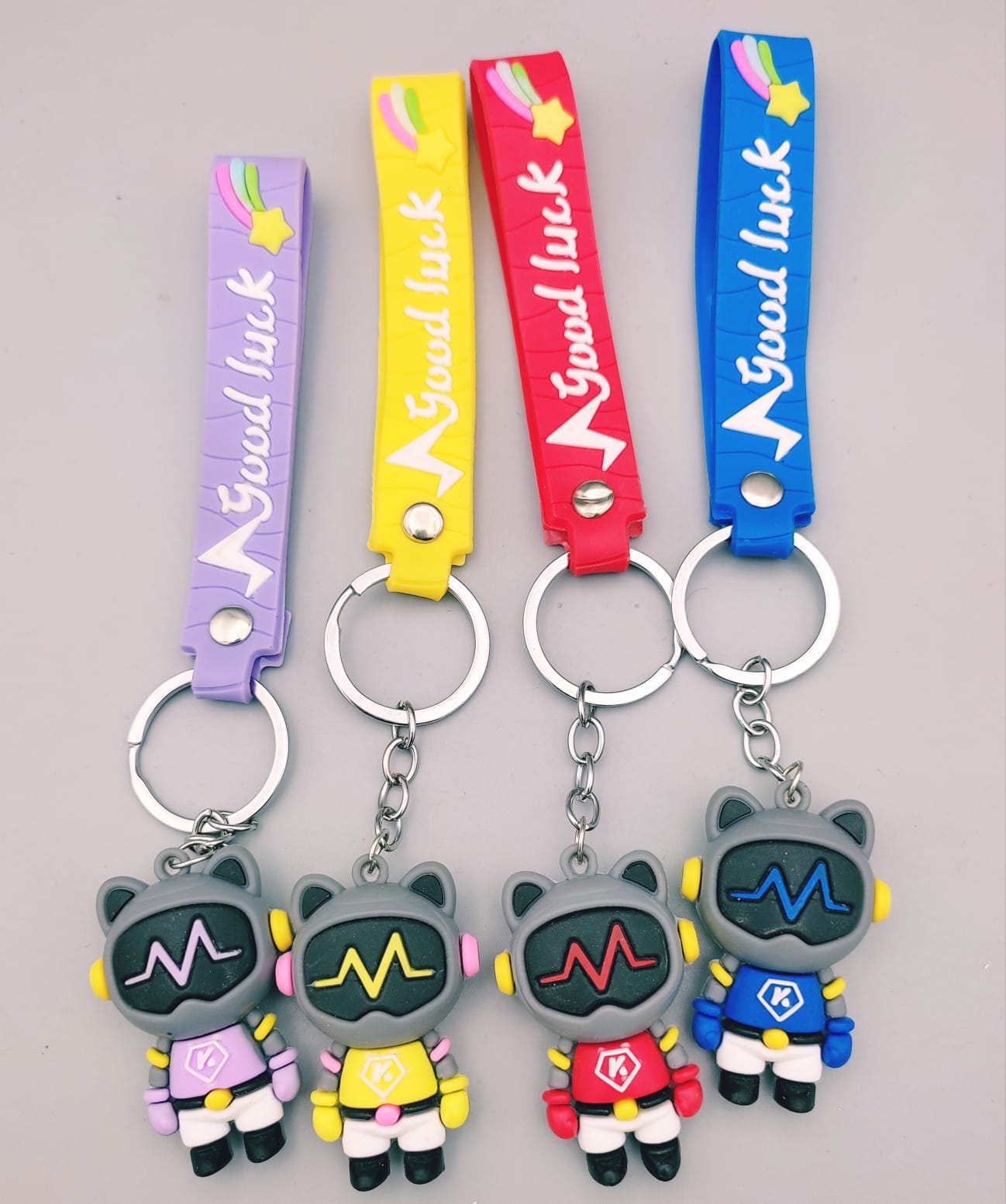 Cute Cat Robots Rubber Keychain for Kids - 487 - Default Title - Odeez | Educational Toys Pakistan 