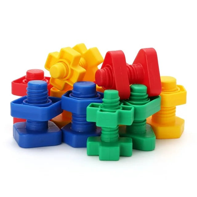High Quality Screw Nut and Bolt Building Blocks - 26 Pieces - Default Title - Odeez | Educational Toys Pakistan 