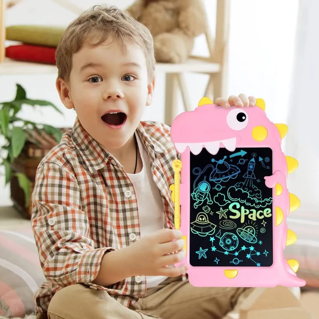 Multicolor Dinosaur Writing Tablet for Kids 8.5 inches - Random Color - Default Title - Odeez | Educational Toys Pakistan 