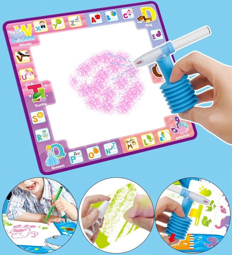 2in1 Write and Spray Painting Magic Blanket - Alphanumeric - Default Title - Odeez | Educational Toys Pakistan 