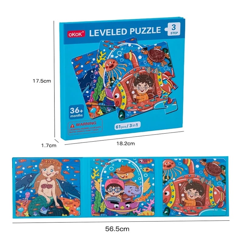 3in1 Magnetic Ocean Jigsaw Puzzle Board - Step 3 - Default Title - Odeez | Educational Toys Pakistan 