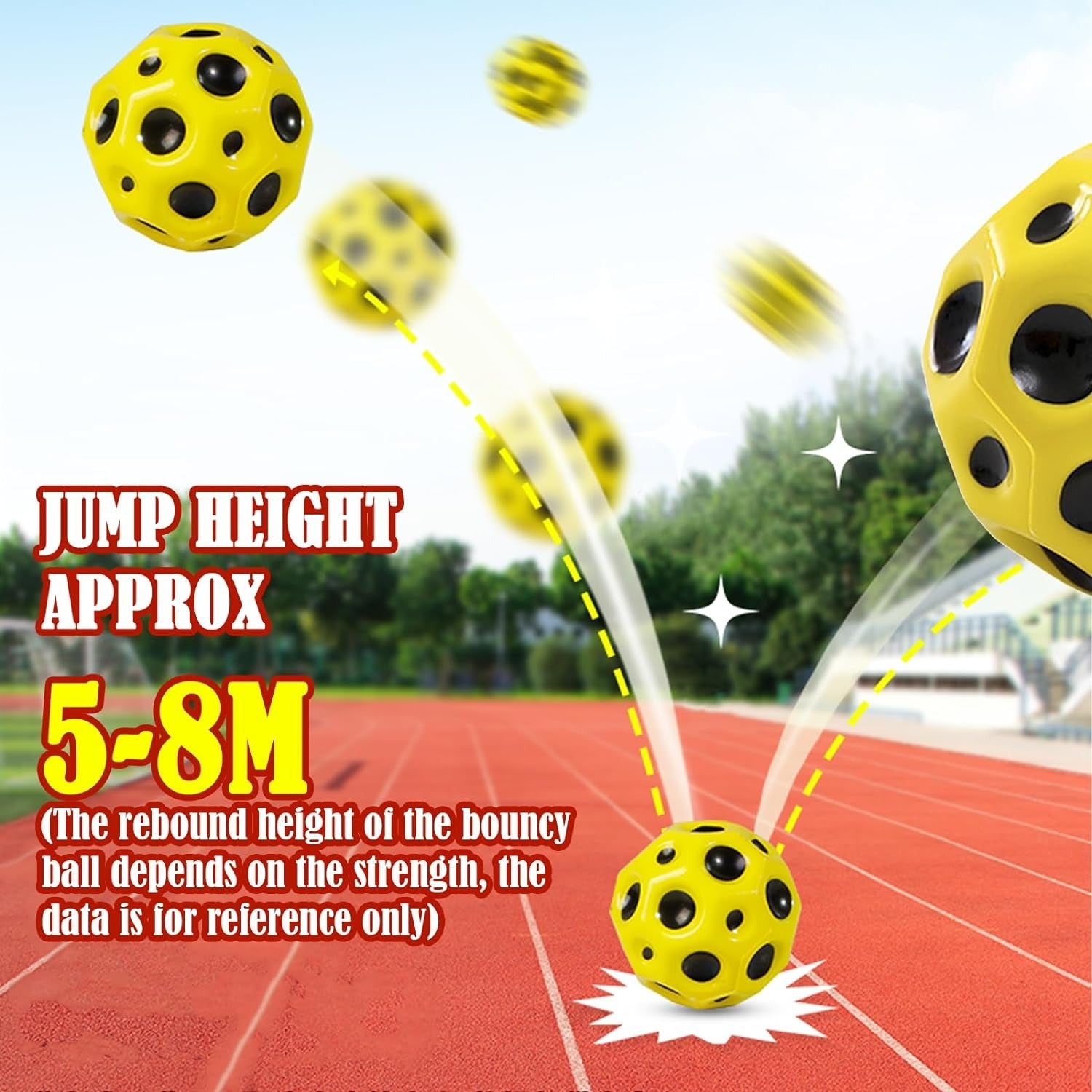 High Bounce Moon Anti Stress Ball Medium - 856 - Default Title - Odeez | Educational Toys Pakistan 