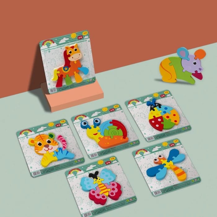 3D Cute Learning Animal Jigsaw Puzzle - Random Design - Default Title - Odeez | Educational Toys Pakistan 