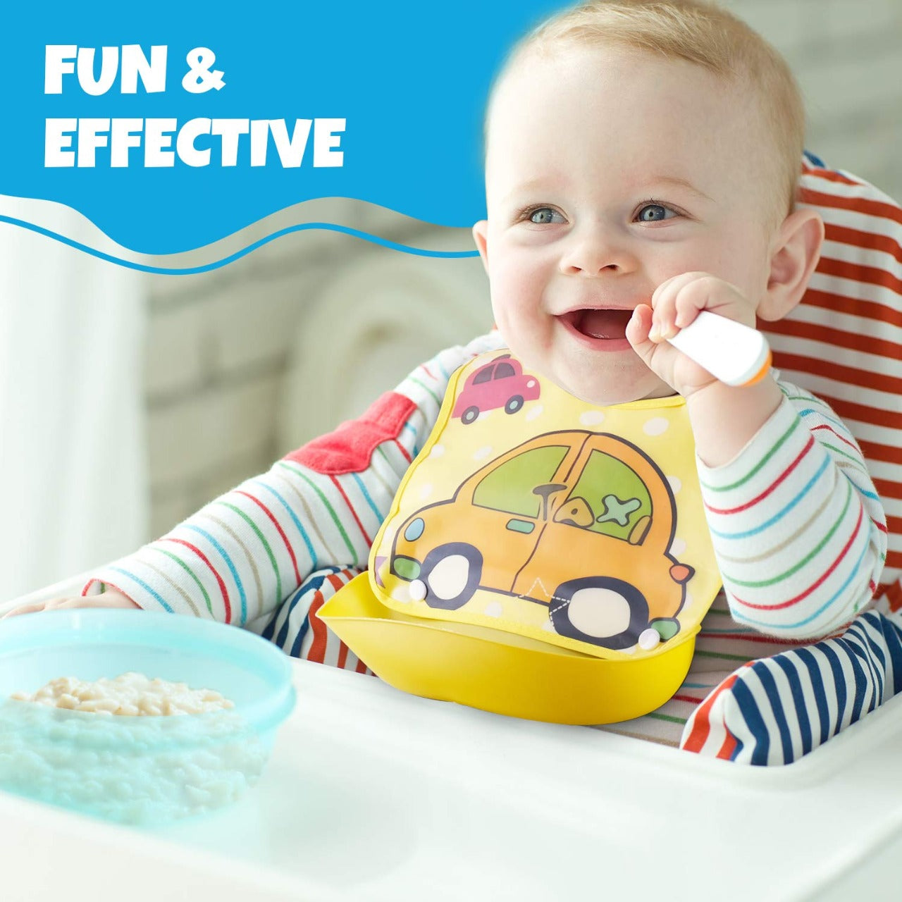 Premium Washable Baby Food Bib/Aprons - 175 - Default Title - Odeez | Educational Toys Pakistan 