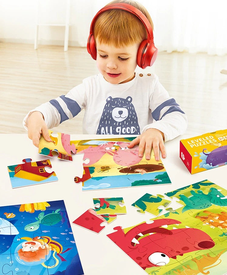 3 in 1 Animal Cognition Progressive Puzzles Level 1 - Default Title - Odeez | Educational Toys Pakistan 