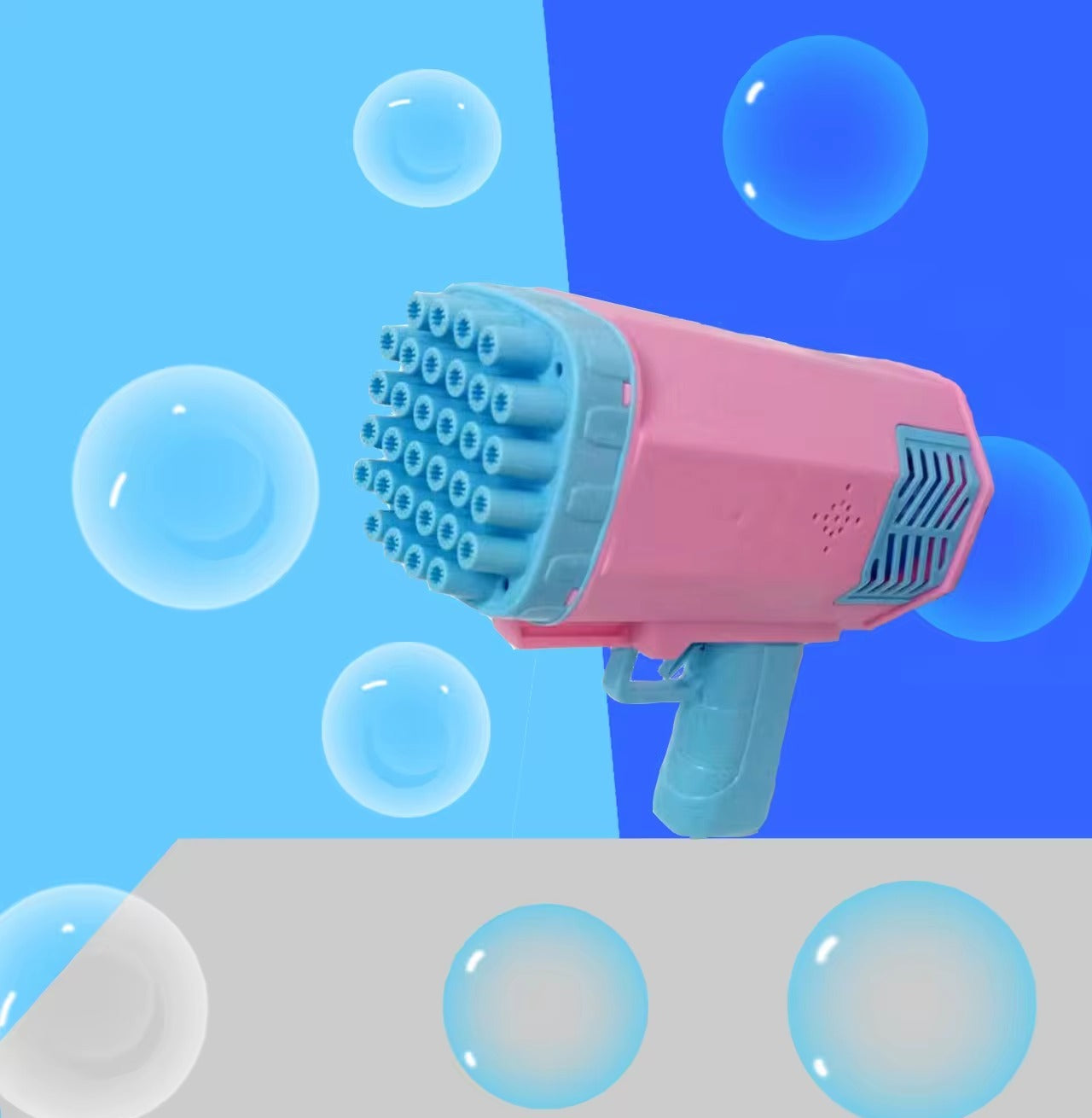 Bubble Rechargeable Machine Blaster Gun with Lights - 32 Holes - Default Title - Odeez | Educational Toys Pakistan 