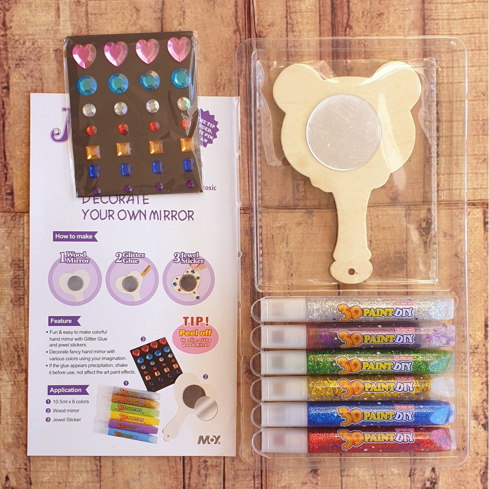 DIY Jewel Mirror 3D Glitter Glue Art Kit - 108 - Default Title - Odeez | Educational Toys Pakistan 