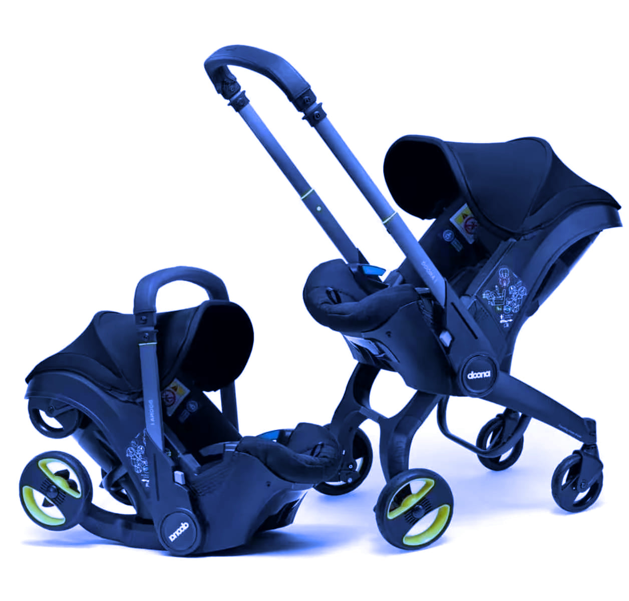 High Quality 4in1 Car Seat Multifunctional Baby Stroller - Black-Blue - Odeez | Educational Toys Pakistan 