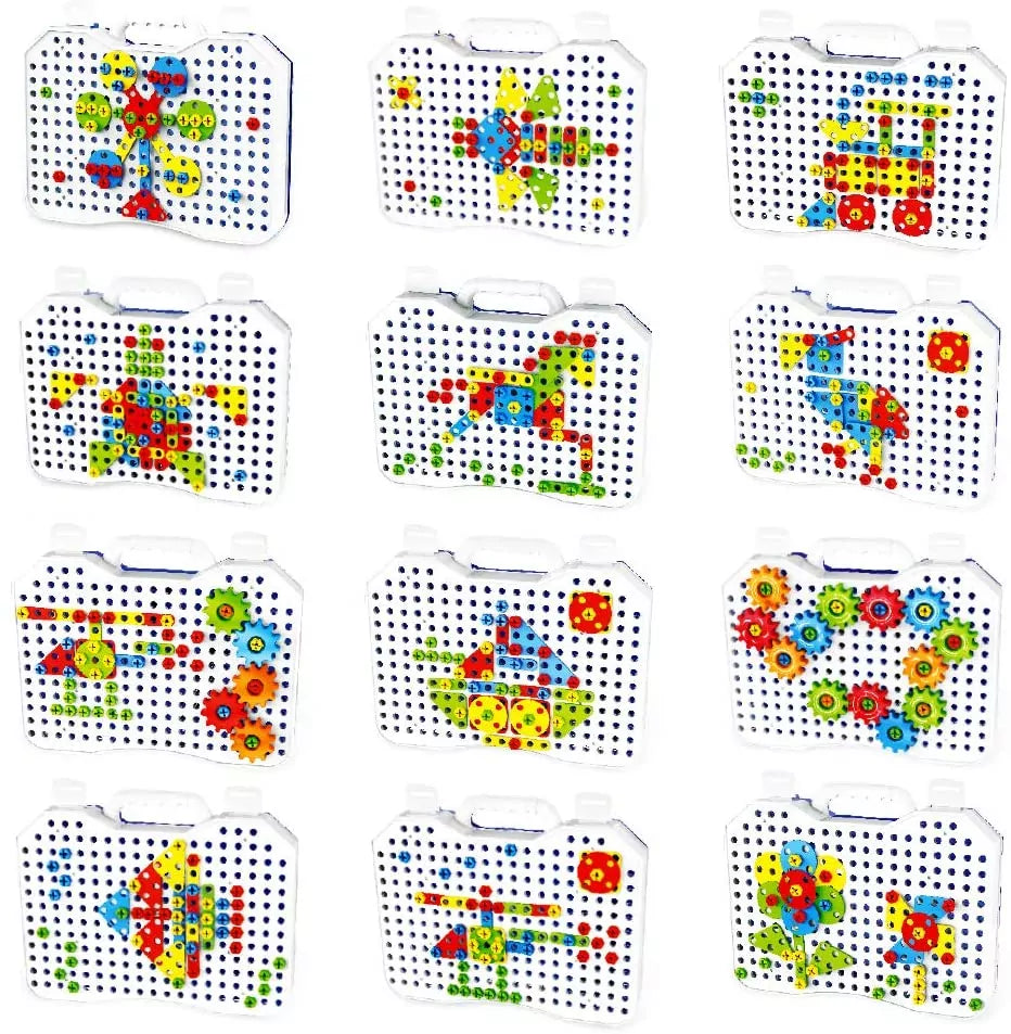 2 in 1 DIY Creative Gear & Drill Construction Kit - Default Title - Odeez | Educational Toys Pakistan 