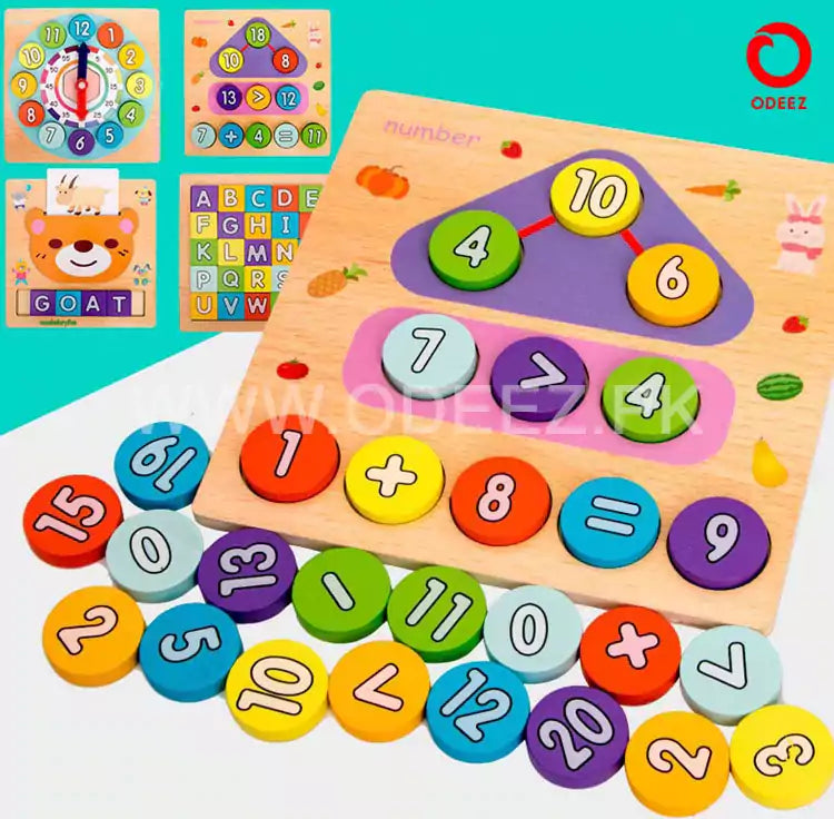 2 in 1 Digital Clock Mathematics Learning Kit - Default Title - Odeez | Educational Toys Pakistan 