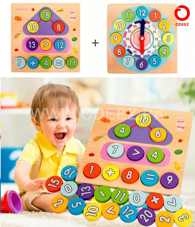 2 in 1 Digital Clock Mathematics Learning Kit - Default Title - Odeez | Educational Toys Pakistan 