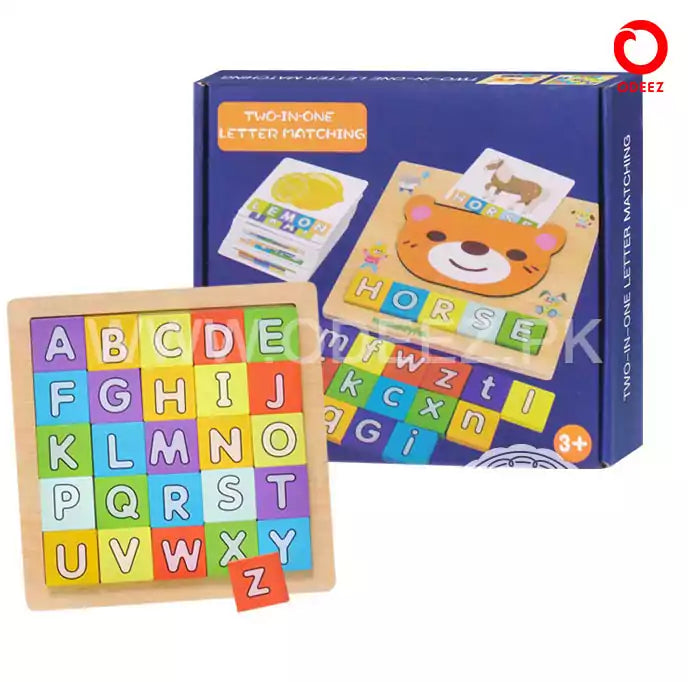 2 in 1 Letter Matching Wooden Kit - Default Title - Odeez | Educational Toys Pakistan 