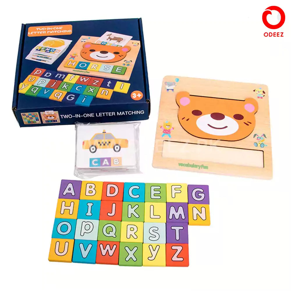 2 in 1 Letter Matching Wooden Kit - Default Title - Odeez | Educational Toys Pakistan 
