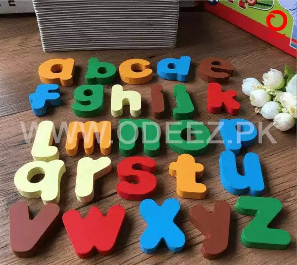 2 in 1 Uppercase(ABC) & Lowercase(abc) Wooden Cards - Default Title - Odeez | Educational Toys Pakistan 