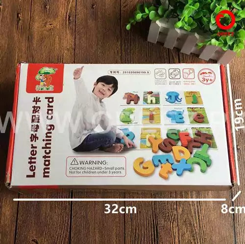 2 in 1 Uppercase(ABC) & Lowercase(abc) Wooden Cards - Default Title - Odeez | Educational Toys Pakistan 