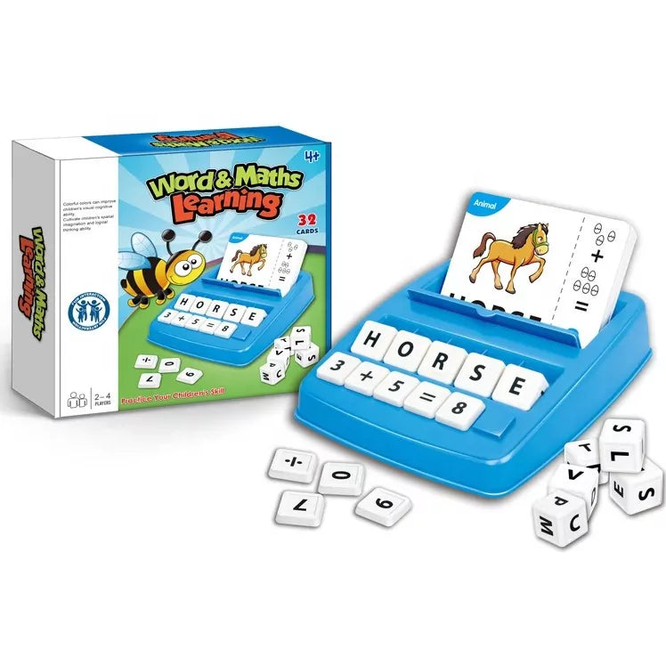 2 in 1 Word & Maths Learning Kit - 32 Cards - Default Title - Odeez | Educational Toys Pakistan 