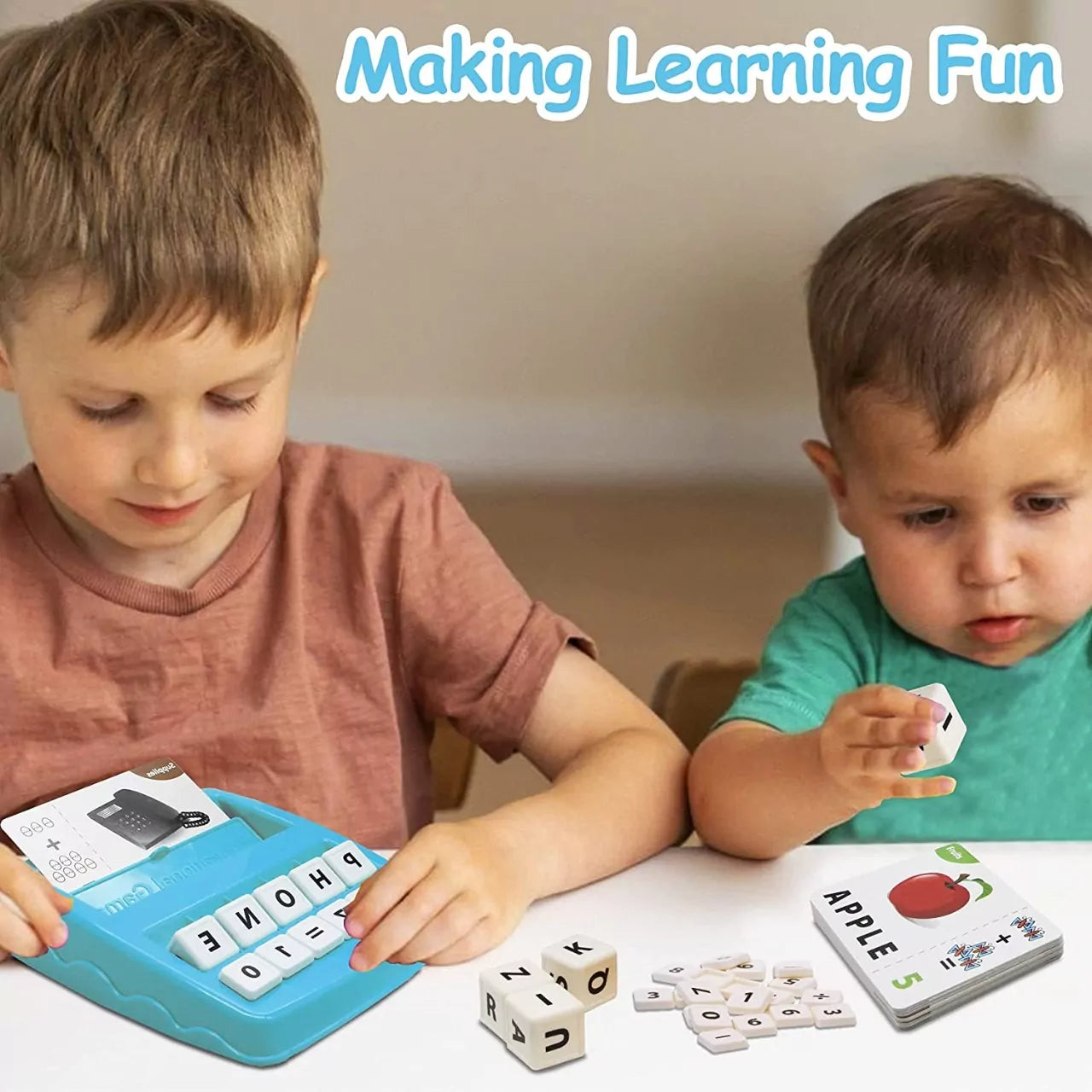 2 in 1 Word & Maths Learning Kit - 32 Cards - Default Title - Odeez | Educational Toys Pakistan 