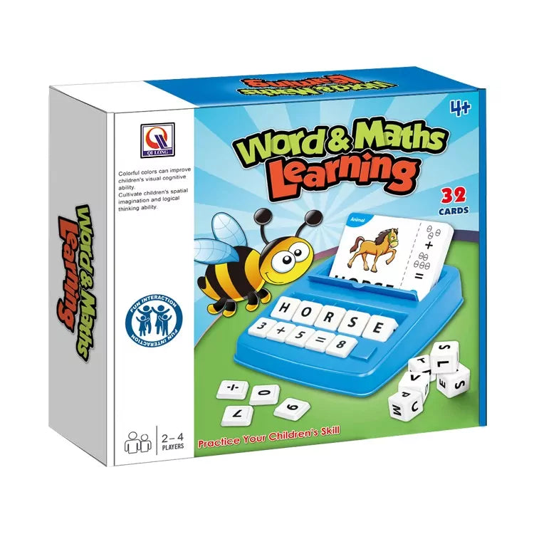 2 in 1 Word & Maths Learning Kit - 32 Cards - Default Title - Odeez | Educational Toys Pakistan 