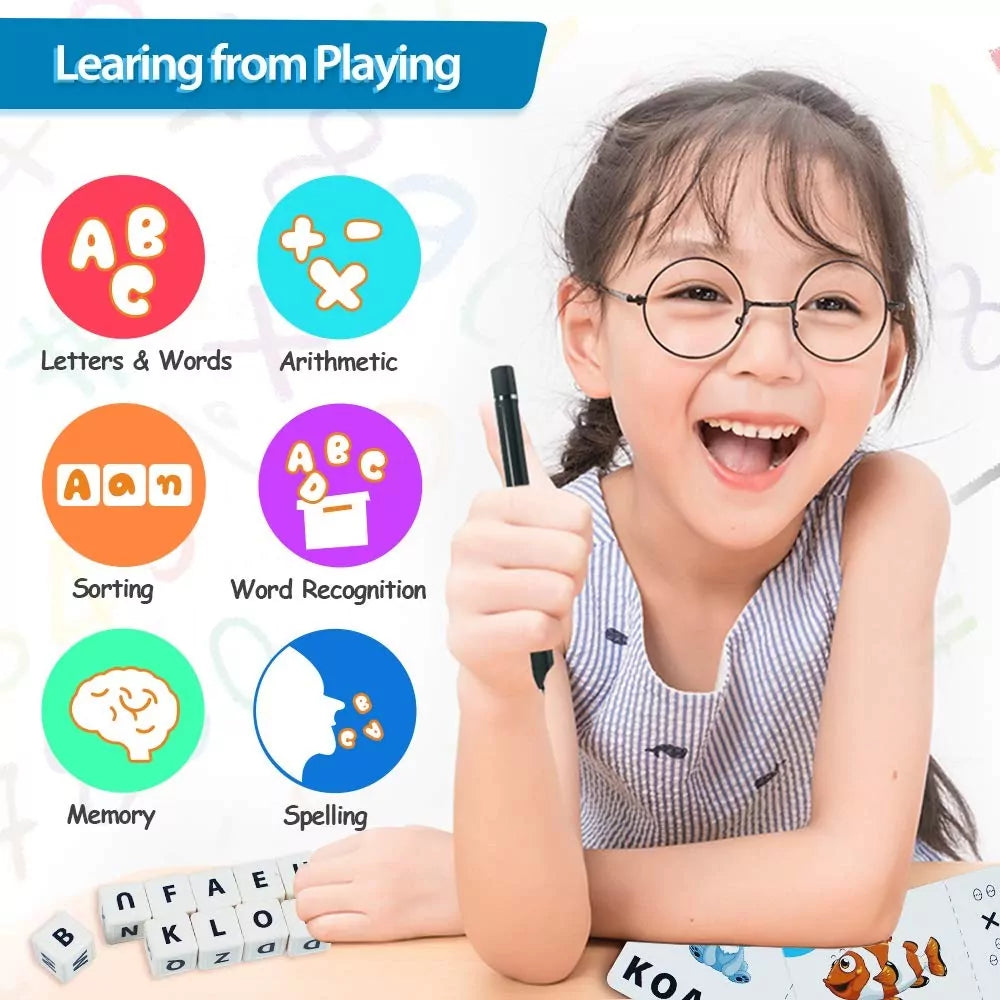 2 in 1 Word & Maths Learning Kit - 32 Cards - Default Title - Odeez | Educational Toys Pakistan 