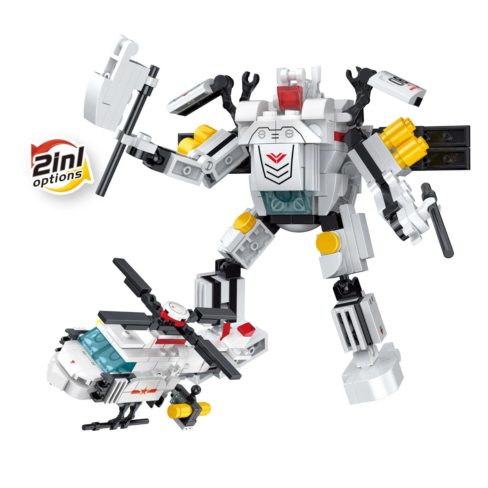 6 Space Explorers Fighter Robot Jet Building Blocks Model - 122