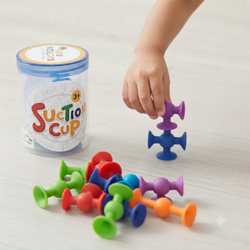 Suction Blocks 16 PCS Sensory Construction Toy for Kids Creative STEM Building Set - 237