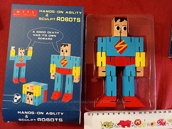 Wooden Superman Robot Transformation - 144 - Default Title - Odeez | Educational Toys Pakistan 