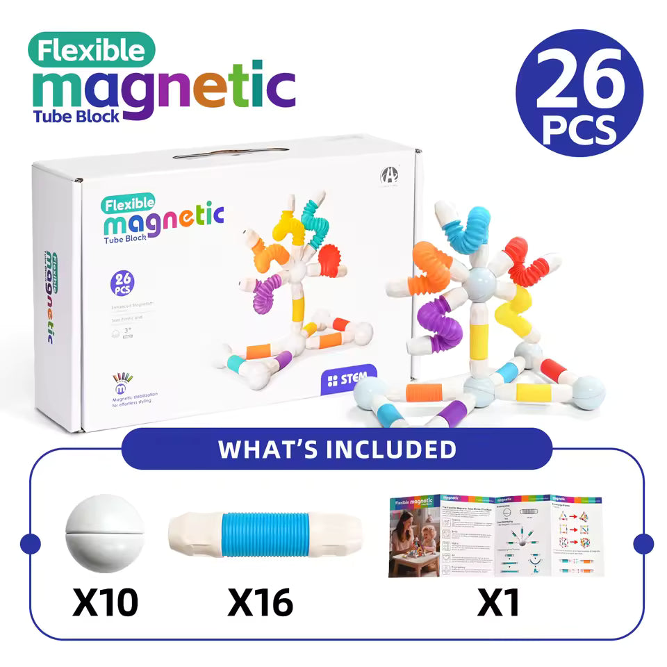 Pop Tube Magnetic Sticks Puzzle with Character -158