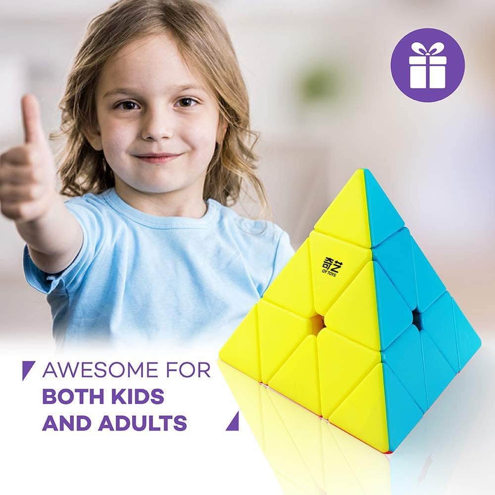 QIYI Pyramid Cube 3x3 Speed Cube Magic Cube Rubik Cube 3D Puzzle Toy