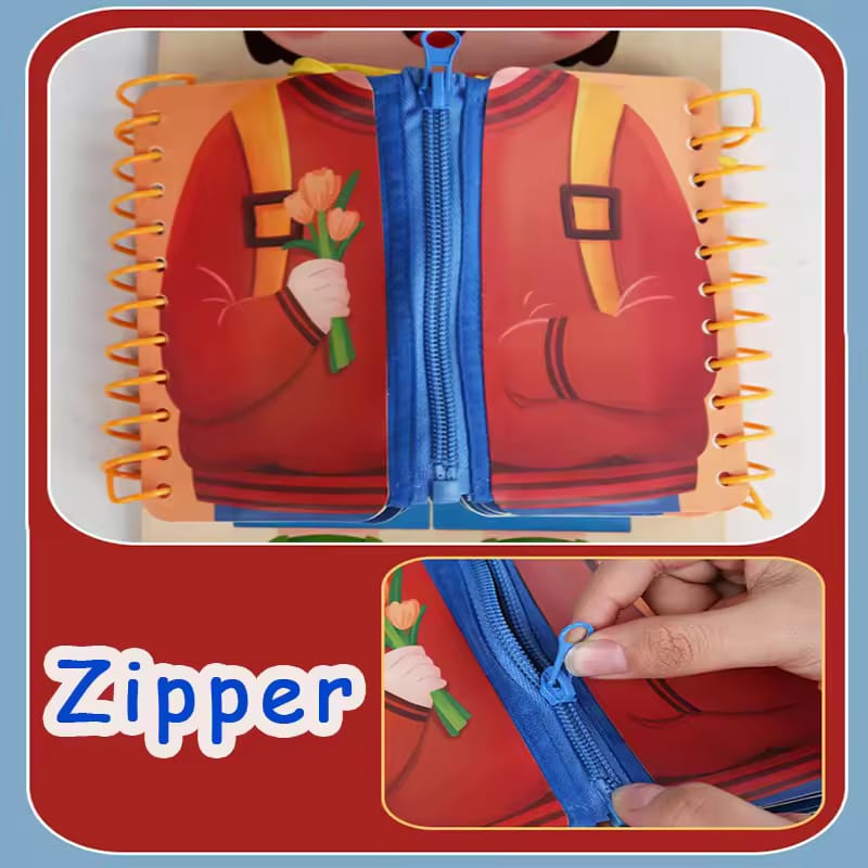 Montessori Wooden Busy Dress Learning Kit - 082 - Default Title - Odeez | Educational Toys Pakistan 