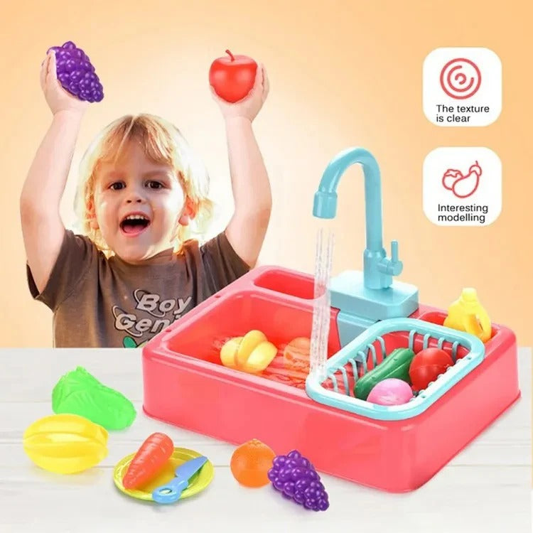 Kitchen Dish Washer Sink Pretend Play Kit - 110 - Default Title - Odeez | Educational Toys Pakistan 