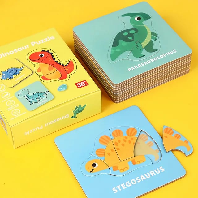 2in1 Jigsaw Puzzle Write and Wipe Cards - 569 - Dinosaur-Animal-Vegetable-Traffic - Odeez | Educational Toys Pakistan 