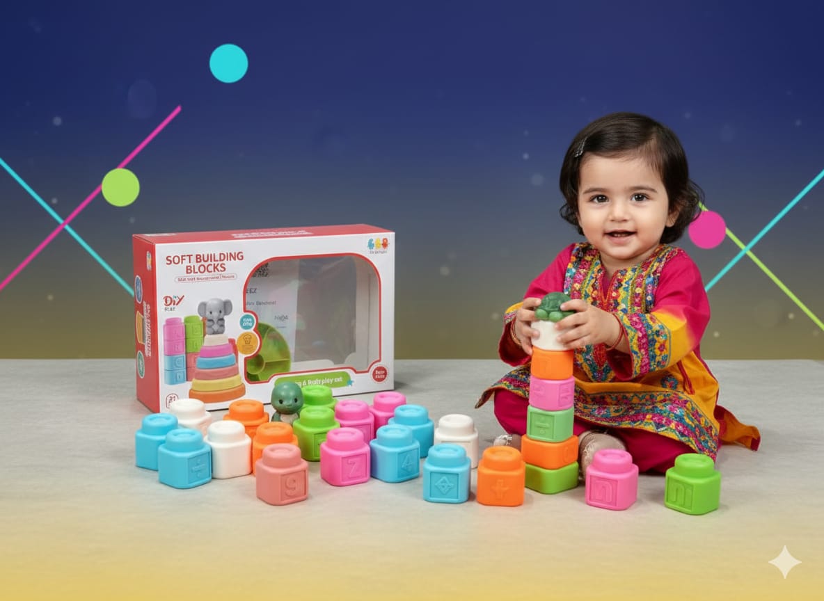 Number and Alphabet Stacking Blocks for Toddler  - 82A