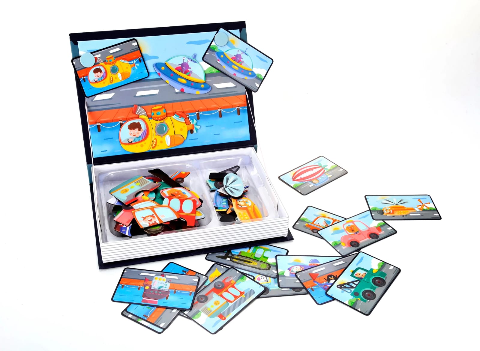 STEAM Magnetic Puzzle Book Board 50 pieces - Traffic Theme