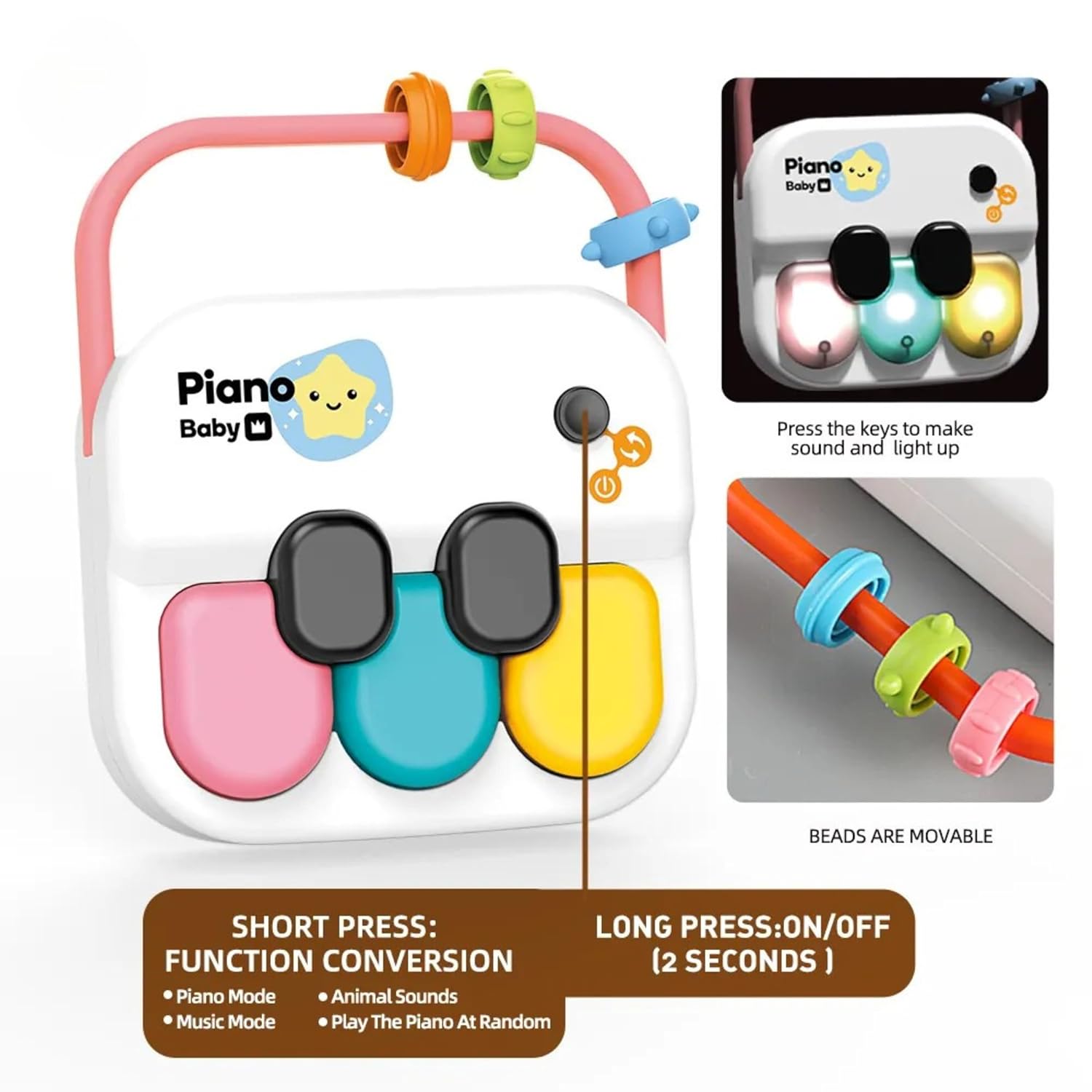 3in1 Educational Music Enlightenment Rattle Series - 06B