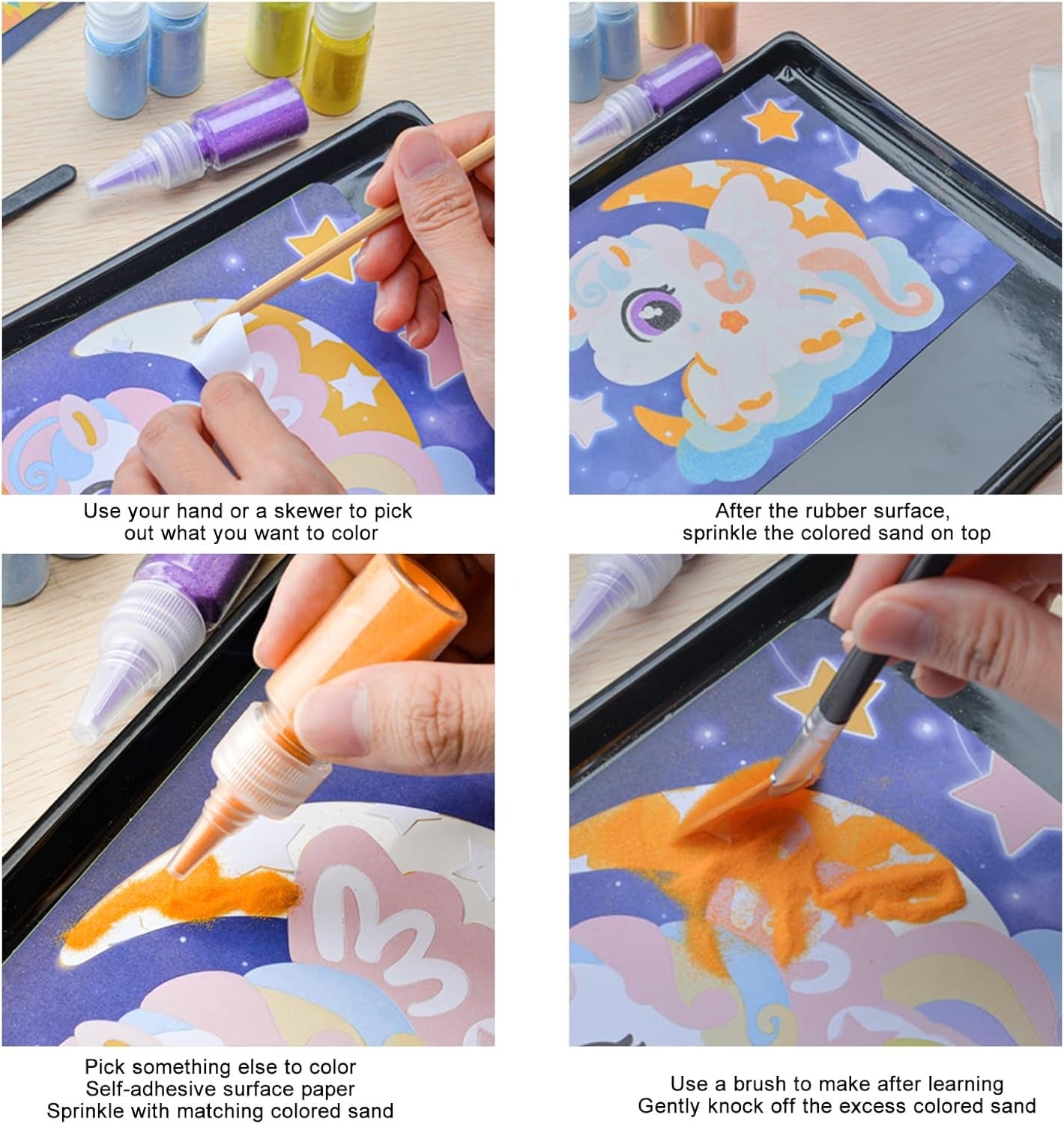 DIY Unicorn Sand Art Painting Creative Kit 12 Patterns - 103