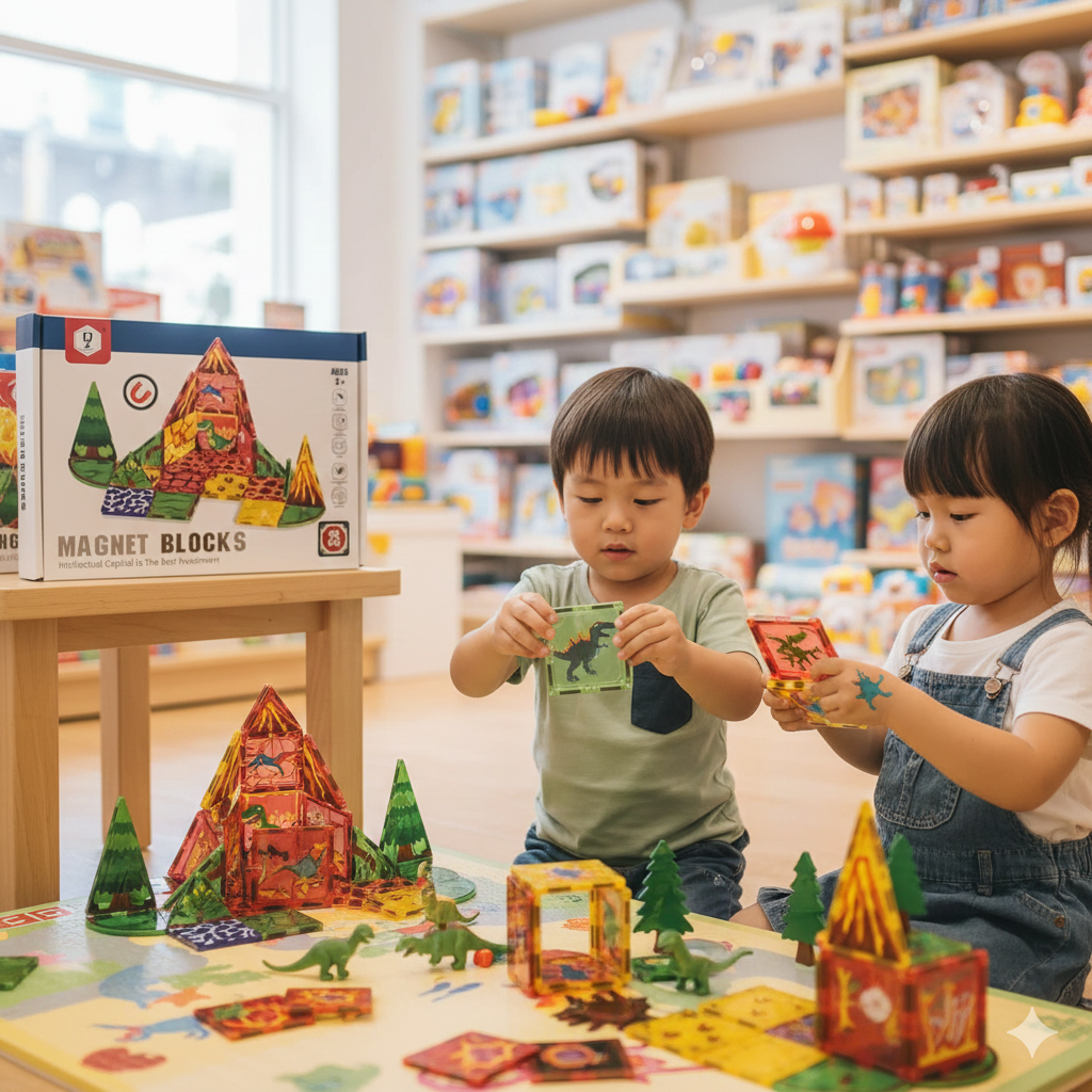 STEM Dino Magnetic Tiles Construction Blocks 25 pieces - 76A