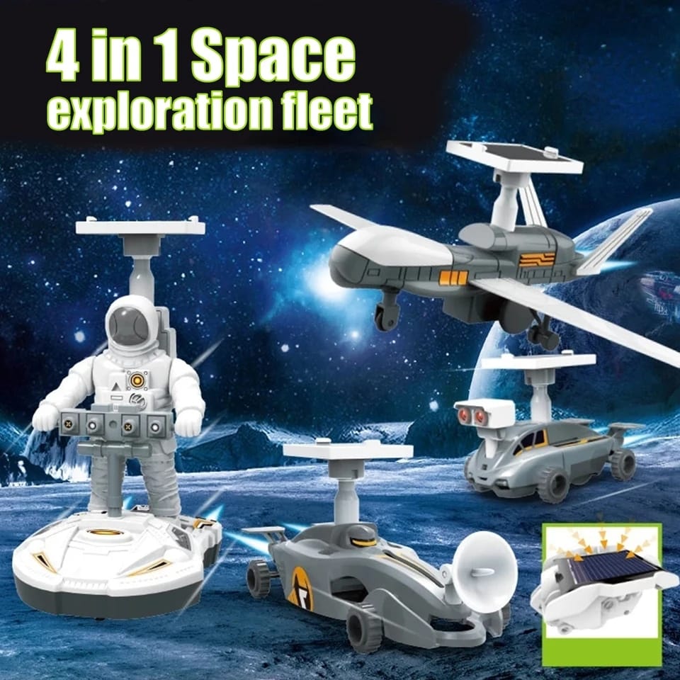 DIY 4in1 Solar Power Space Exploration Fleet Experiment Kit - 033 - Default Title - Odeez | Educational Toys Pakistan 