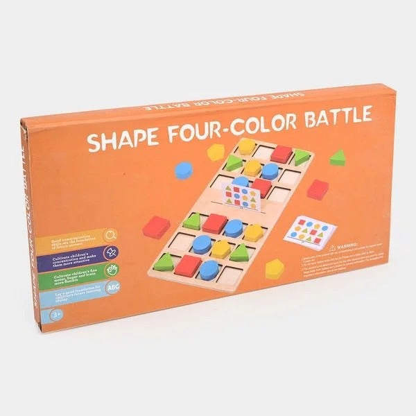 Woden Four Color Pattern Shapes Battle Two Player - 736
