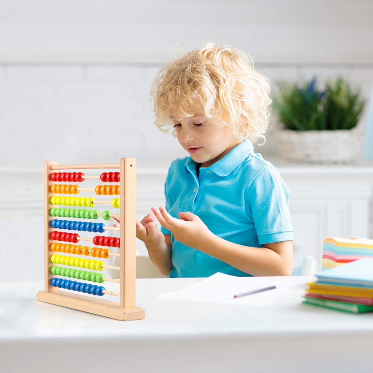 Wooden Colorful Counting Abacus 100 Beads - 149