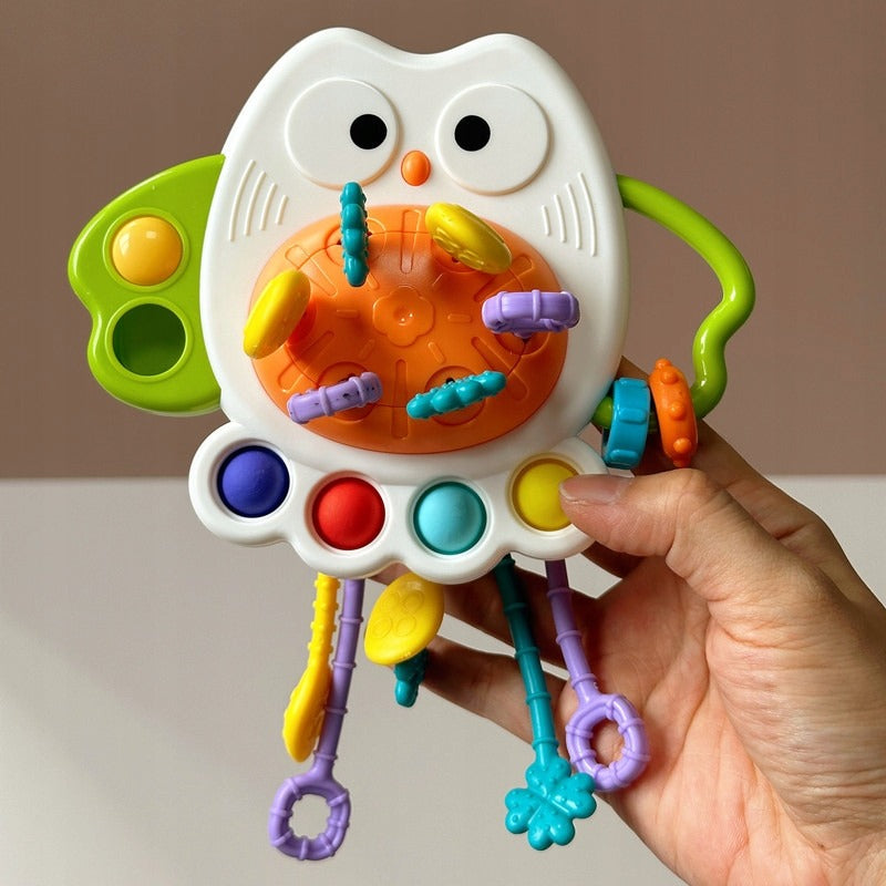 Owl Pull String Pop Sensory Baby Toy - 830