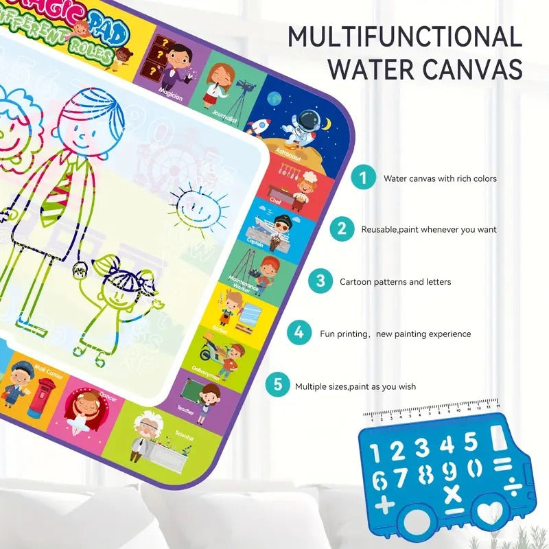 DIY Magic Painting Water Canvas Doodle Mat 80 x 60 cm - 876