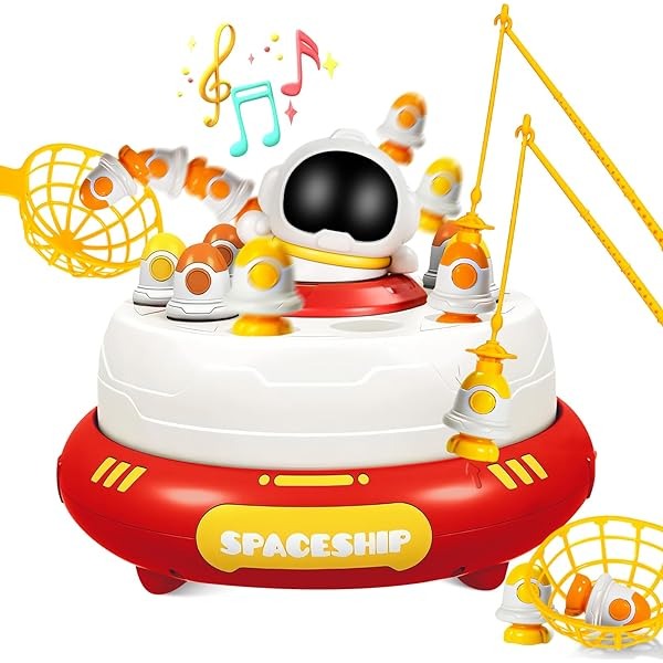 2in1 Magnetic Fishing and Catching Rocket Launcher Turntable - 145 - Default Title - Odeez | Educational Toys Pakistan 
