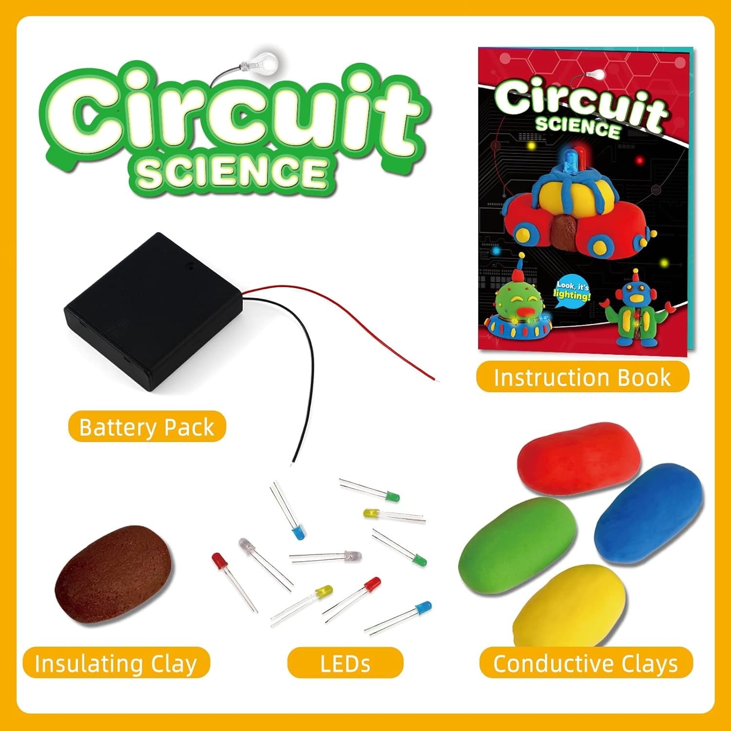 STEM Electric Circuit Science Dough Kit - 584 - Default Title - Odeez | Educational Toys Pakistan 