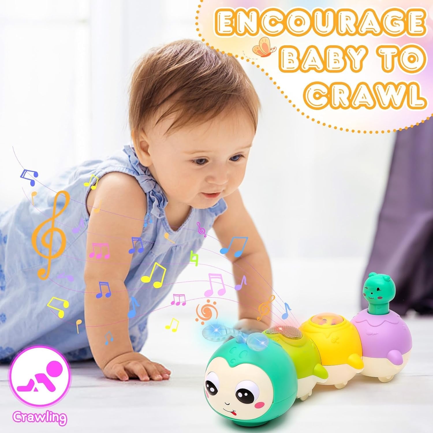 Magnetic Cute Electric Caterpillar with Light and Sound - 225 - Default Title - Odeez | Educational Toys Pakistan 